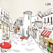 Tranh dán tường cho quán cafe R - 294