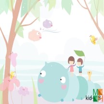  Tranh dán tường Hàn Quốc 3d cho bé cực đẹp tại Hà Nội Kid-028