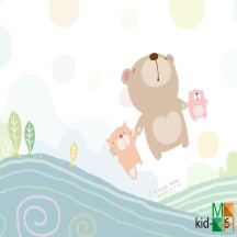 Tranh dán tường Hàn Quốc 3d cho bé cực đẹp tại Hà Nội Kid-036