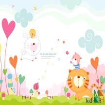  Tranh dán tường Hàn Quốc 3d cho bé cực đẹp tại Hà Nội Kid-048