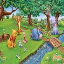 Tranh dán tường vườn thú đẹp cho phòng bé DW - 270