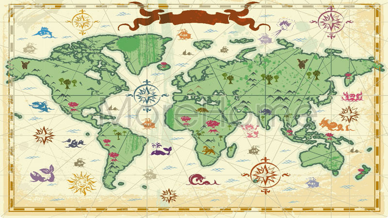  Tranh dán tường bản đồ BDC-002