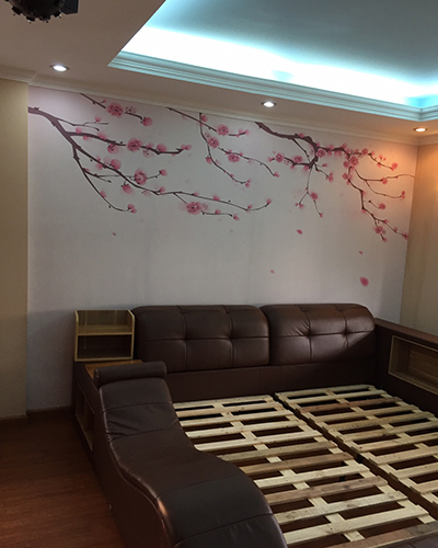  Thi công tranh dán tường phong thủy tại Hải Phòng