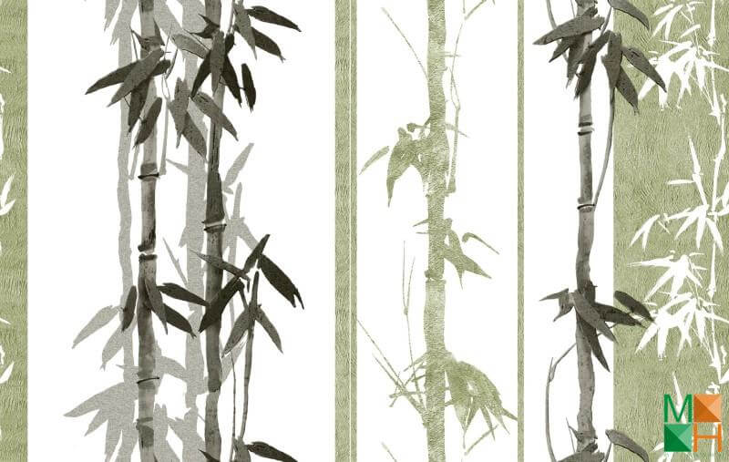 Giấy dán tường họa tiết hoa lá thi công tại Tràng Tiền, Hoàn Kiếm, Hà Nội 19901-1