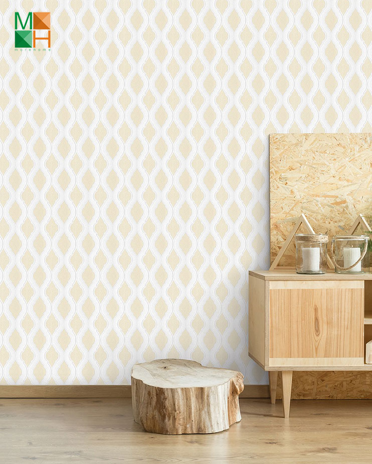  Giấy dán tường Hàn Quốc cổ điển đẹp với sắc vàng nhẹ nhàng 6814-3