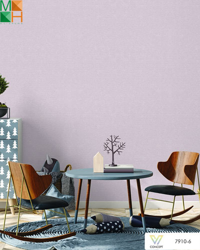  Giấy dán tường đẹp 7910 vân nổi hiện đại màu kem, trắng, ghi, xám, đen, tím