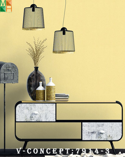  Giấy dán tường đẹp hiện đại 7914 tông màu từ vàng nhạt đến vàng đậm