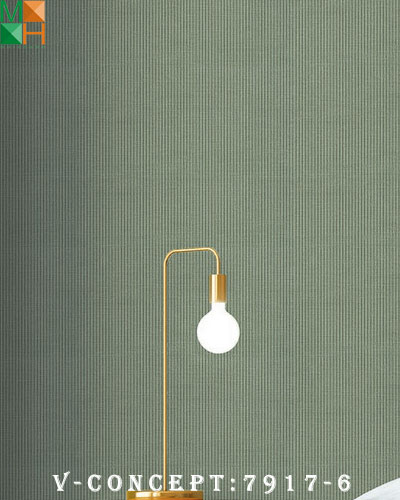  Giấy dán tường kẻ sọc hiện đại 7917 vân nổi đẹp mắt tông màu trắng, kem, xanh lam, xanh rêu