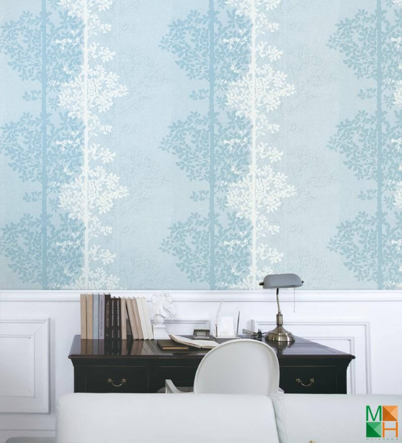 Giấy dán tường Hàn Quốc màu xanh tại Nguyễn Trung Trực, Ba Đình, Hà Nội 82336-1