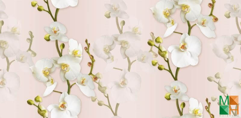 Giấy dán tường họa tiết hoa lá thi công tại Đại Kim, Hoàng Mai, Hà Nội 88102-1