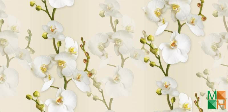 Giấy dán tường họa tiết hoa lá thi công tại Giáp Bát, Hoàng Mai, Hà Nội 88102-2