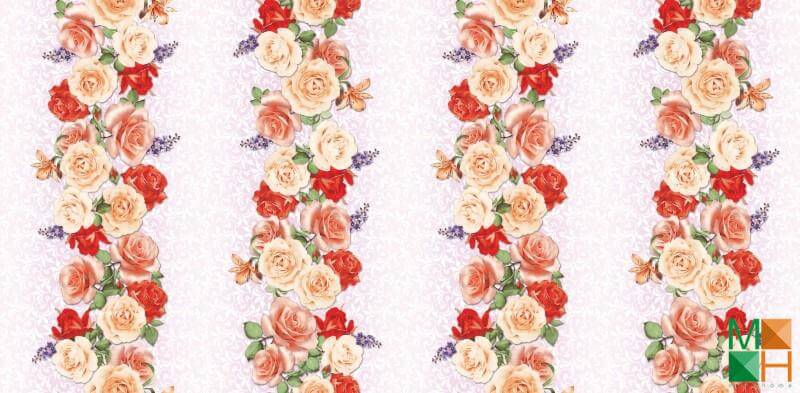 Giấy dán tường họa tiết hoa lá thi công tại Tân Mai, Hoàng Mai, Hà Nội 88105-3