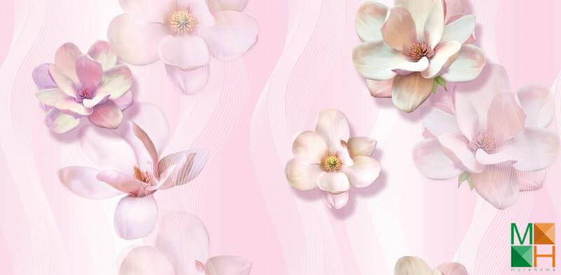 Giấy dán tường họa tiết hoa lá thi công tại Trần Phú, Hoàng Mai, Hà Nội 88107-2