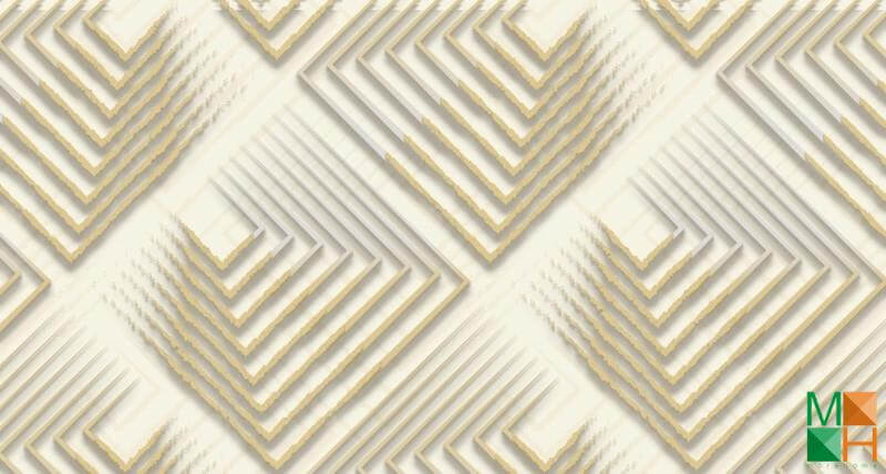 Giấy dán tường họa tiết hình khối thi công tại Hàng Trống, Hoàn Kiếm, Hà Nội 88137-2