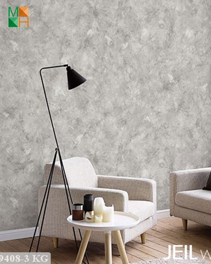  Giấy dán tường phòng khách giả xi măng màu xám 9392-2
