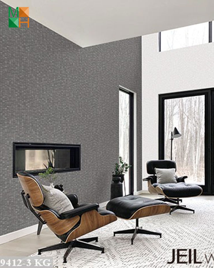  Giấy dán tường phòng khách màu đen 9412-3