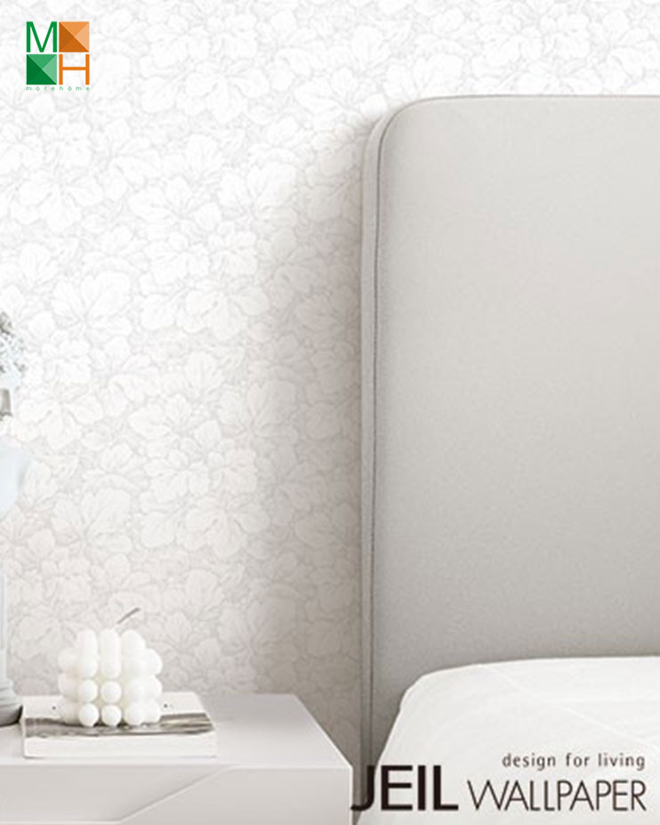  Giấy dán tường phòng ngủ họa tiết hoa màu trắng 9417-1