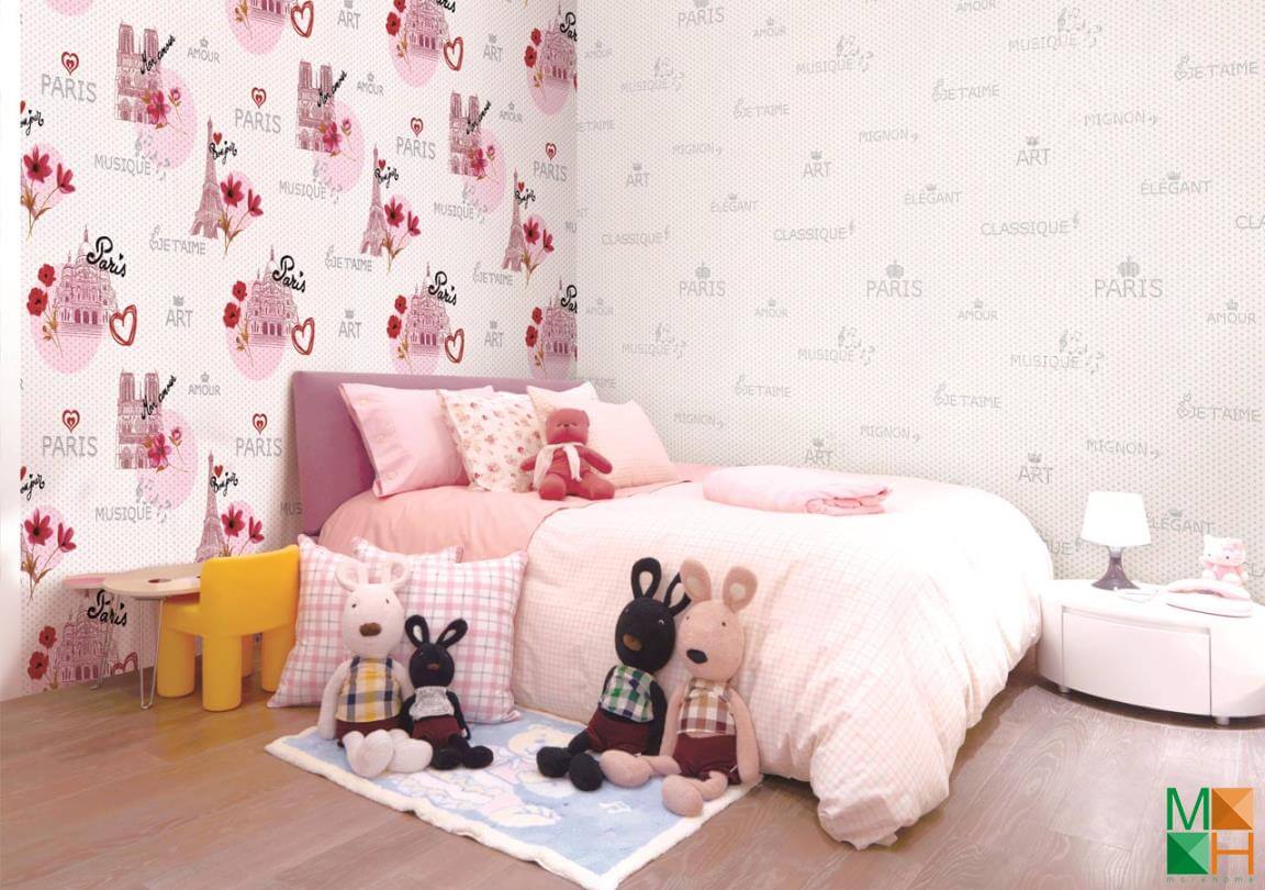  Giấy dán tường hình trái tim GK014-1