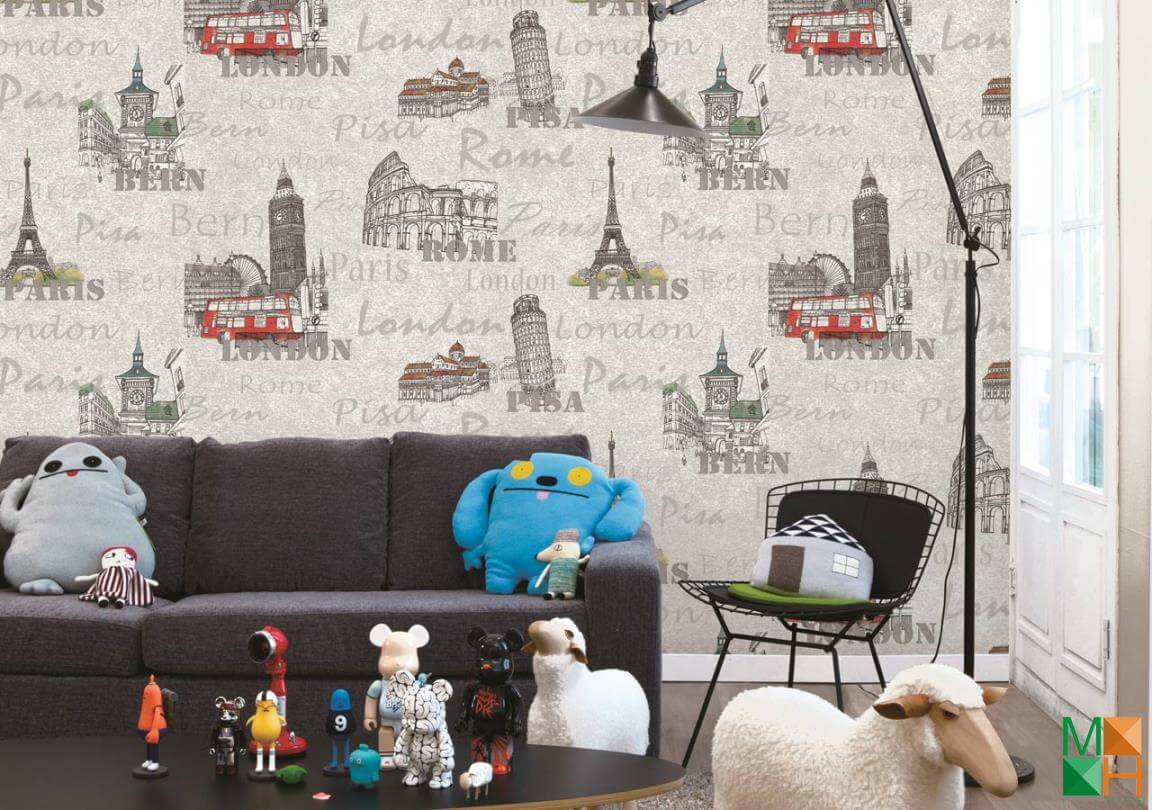 Giấy dán tường địa danh nổi tiếng GK018-1 tại Hưng Yên