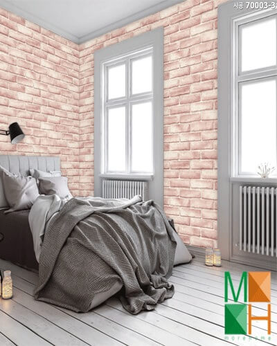 Giấy dán tường Hàn Quốc 3D giả gạch 70003-3