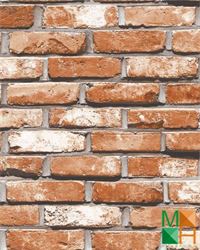 Giấy dán tường 3D giả gạch đỏ 87033-2