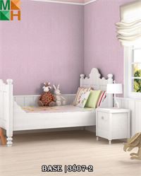 Giấy dán tường đơn sắc cao cấp 3807 gam màu trắng, hồng, xanh da trời, vàng