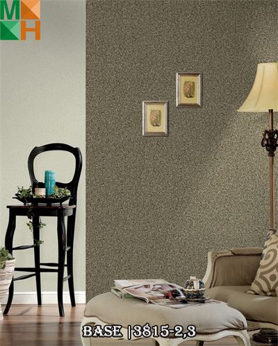 Giấy dán tường giả đá Hàn Quốc 3815 màu trắng, be, nâu nhạt.