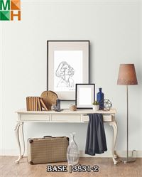 Giấy dán tường Hàn Quốc tân cổ điển họa tiết hoa nhỏ 3831 màu trắng, xám, vàng.