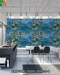 Giấy dán tường  3D họa tiết biển Maldives 88424