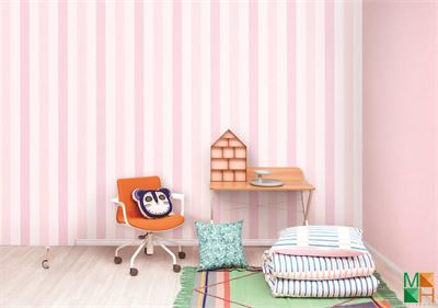 Giấy dán tường Hàn Quốc kẻ sọc màu hồng GK007-1