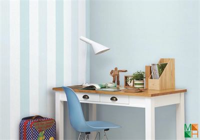 Giấy dán tường kẻ sọc màu xanh NBK405-11