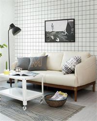 Giấy dán tường Hàn Quốc họa tiết kẻ caro 7033-1 7034-1