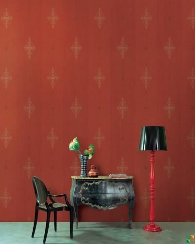 Giấy dán tường Hàn Quốc màu đỏ 82910-3