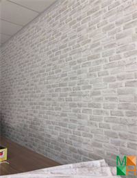 Giấy dán tường giả gạch trắng H6033-1S